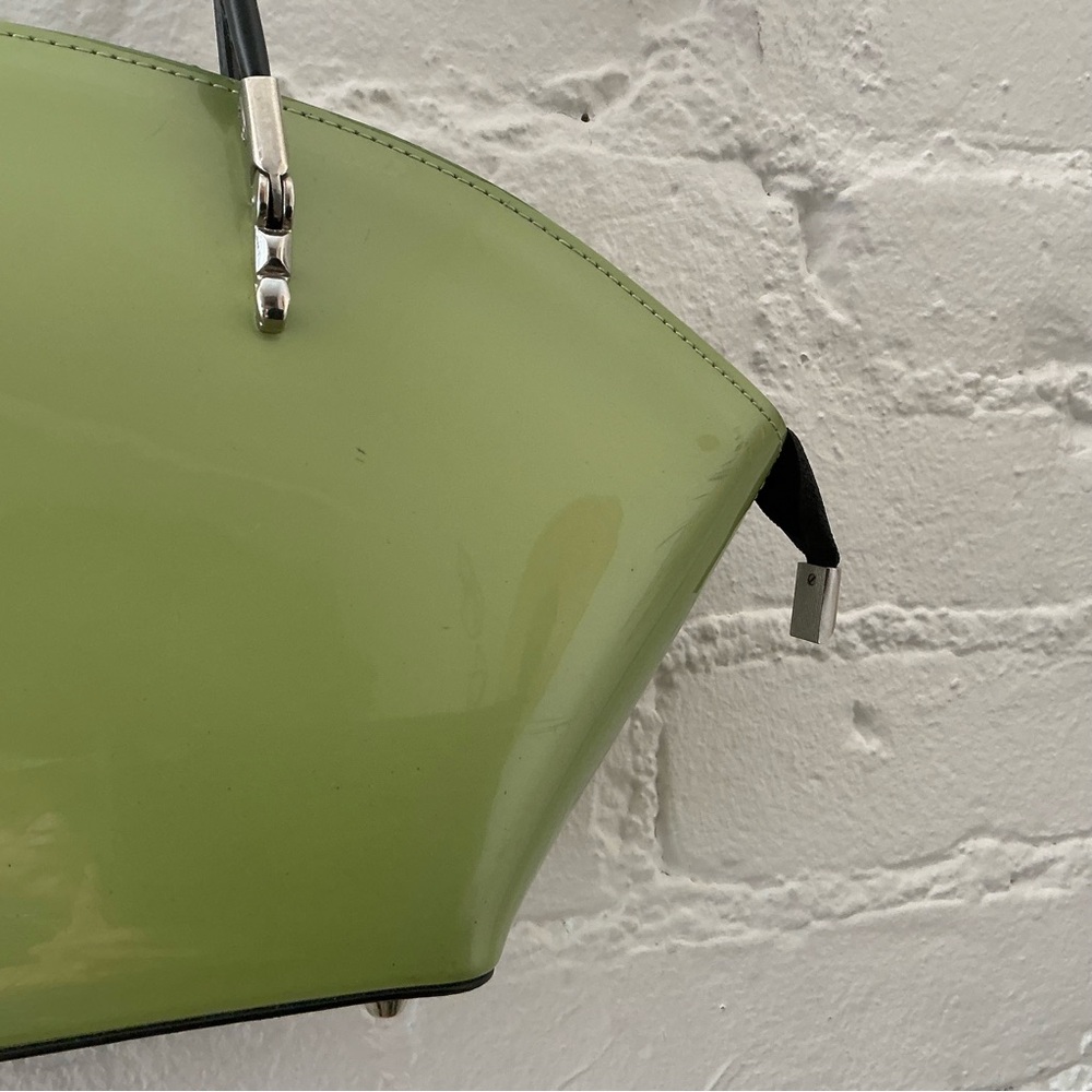 Beijo London Over The Moon Patent Green Shoulder Bag Y2K Vintage Holiday Party - Picture 11 of 14